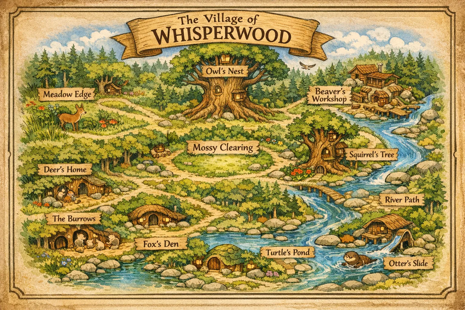 Map of the Village of Whisperwood